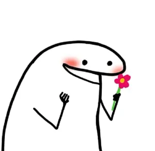 😃 süß, Blume, Cartoon, herzlich, Figur telegram sticker