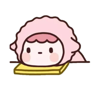 🐏 かわいい, カワイイ, 眠い, キャラクター, 愛らしい telegram sticker