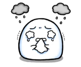 😭 triste, llorando, nube, lluvia, deprimido, emoticono, dibujos animados whatsapp sticker