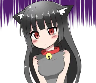 😢 Аниме, Девушка, Кот, Грустный, Плачущий, Манга telegram sticker