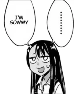 😇 I'M SOWWY Anime, Manga, Disculpa, Lo siento, Lo siento, Dibujo animado telegram sticker