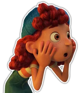 😲 Giulia Marcovaldo Luca Giulia Marcovaldo, Luca, Disney, Pixar, Cartoon, Figur telegram sticker