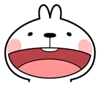 😃 konijn, cartoon, schattig, dier, konijntje, illustratie telegram sticker