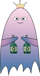 🍻 GO Мультфильм, Призрак, Корона, Бутылки, Напитки whatsapp sticker