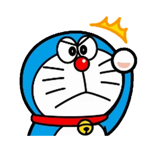 🔵 Doraemon 애니메이션, 만화, 도라에몽, 화난, 불쾌한 whatsapp sticker