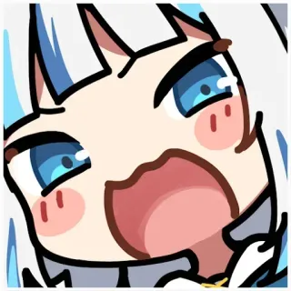😤 Gawr Gura Anime, Vtuber, Gawr Gura, Fofo, Desenho animado telegram sticker
