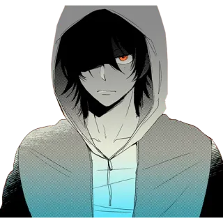😠 anime, manga, hoodie, anime character, manga character telegram sticker