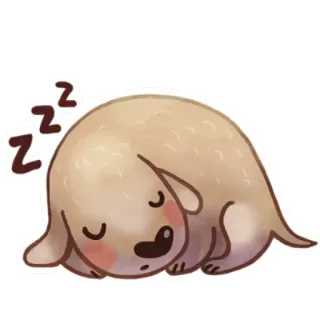 😴 ZZZ perro, durmiendo, lindo, siesta, cachorro, animal whatsapp sticker