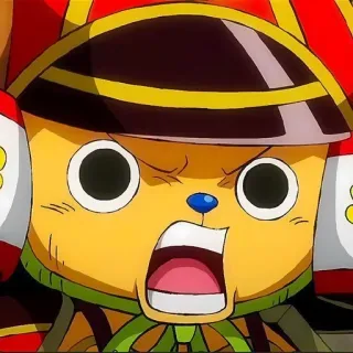🤬 Tony Tony Chopper One Piece anime, one piece, chopper, tony tony chopper, cartoon, manga, samurai telegram sticker