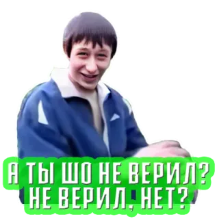 🤥 А ТЫ ШО НЕ ВЕРИЛ? НЕ ВЕРИЛ. НЕТ? telegram sticker