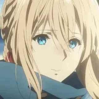 ✨ Violet Evergarden Anime, Ragazza, Ritratto, Personaggio, Violet Evergarden telegram sticker