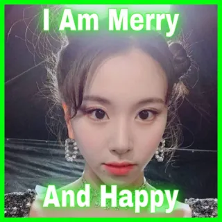 🎄 I Am Merry
And Happy joyeux, content, salutation, personne, portrait telegram sticker