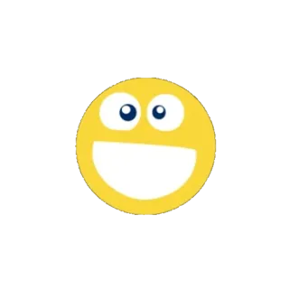 😃 Emoji, Sonrisa, Dibujo animado, Feliz whatsapp sticker