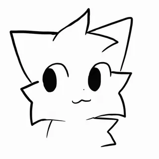 ☺️ cat, animal, cute, drawing, sticker, minimalist, cartoon telegram sticker