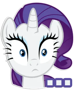 😶 Rarity My Little Pony Pony, Cartoon, Rarity, süß, Einhorn, Sticker telegram sticker