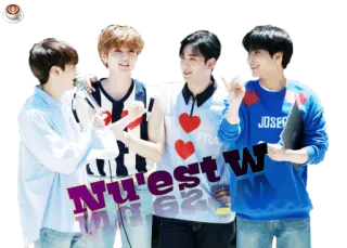 👬 Nu'est W kpop, musique, groupe, divertissement, groupe d'idoles, nu'est, nu'est w telegram sticker