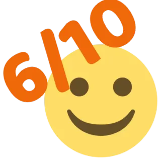 😊 610 Zahl, Ziffern, Emoji, Gelb, Smiley whatsapp sticker