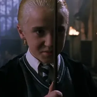 🐍 Draco Malfoy Harry Potter Draco Malfoy, Harry Potter, mago, varita, magia, personaje, película whatsapp sticker