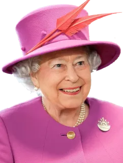 😅 Queen Elizabeth II королева елизавета, портрет, королевская семья, женщина, шляпа, мода, зрелая женщина telegram sticker