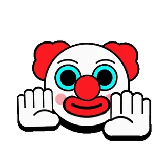 🤡 payaso, cara, dibujos animados whatsapp sticker