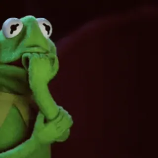 🐸 Kermit 科米蛙, 布偶, 青蛙, 思考, 梗, 木偶 whatsapp sticker