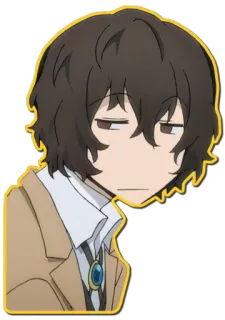😒 Osamu Dazai Bungou Stray Dogs Anime, Bungou Stray Dogs, Osamu Dazai, Naklejka, Manga, Dazai telegram sticker