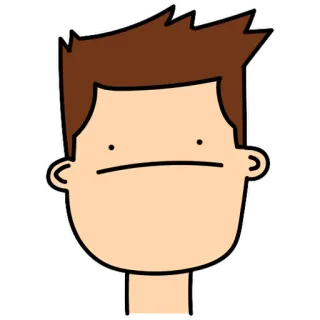 😐 Dibujo animado, Cara, Pegatina, Hombre, Retrato whatsapp sticker