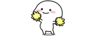 😆 เชียร์, พู่เชียร์, มาสคอต, น่ารัก, คาวาอิ telegram sticker