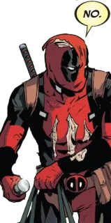 😐 Deadpool NO. deadpool, marvel, comics, superhero, antihero telegram sticker