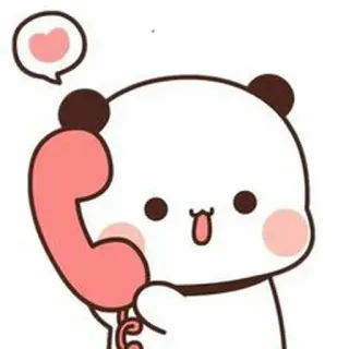 🐻 熊猫, 可爱, 卡通, 贴纸, 手机, 爱心, 卡哇伊, 动物 telegram sticker