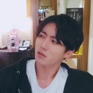 🤨 Jungkook Kpop, cantor, música, celebridade, homem, confuso whatsapp sticker