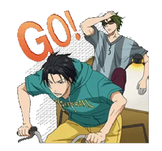 😬 GO! Anime, Bicicleta, Pingüino, Go, Personajes telegram sticker