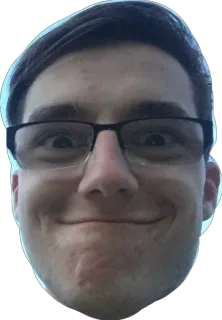 🙂 persona, cara, gafas, hombre, retrato telegram sticker