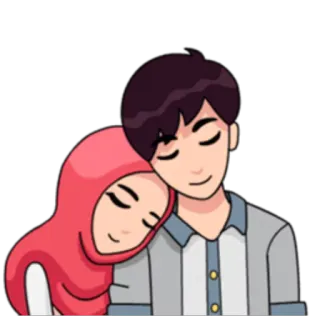🤡 Couple Hijab 🧕 ~ by @RoTeY 🤡 whatsapp stickers