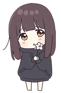 🌻 anime, manga, cute, chibi, flower, girl telegram sticker