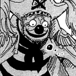🤭 Buggy One Piece pirata, clown, anime, manga, One Piece telegram sticker