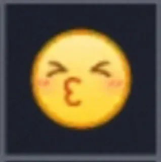 😙 Emoji, Cium, Wajah, Kuning, Ekspresi telegram sticker