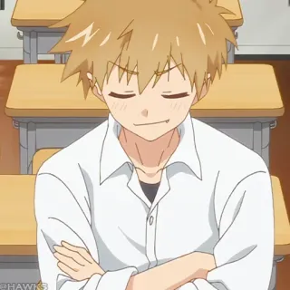 🧡 Anime, Anak laki-laki, Seragam sekolah, Lucu, Manga telegram sticker