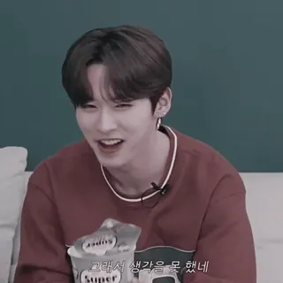 📌 그래서 생각을 못 했네 韩语, 人, 男人, 微笑 telegram sticker
