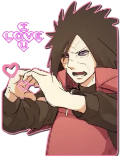 ❤ I Love You Anime, Coração, Amor, Desenho animado telegram sticker