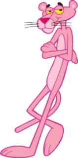 😞 Pink Panther Cartone animato, Rosa, Pantera, Figo, Gatto telegram sticker