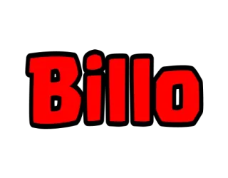 ❤ Billo Billo, rosso, nome, parola telegram sticker