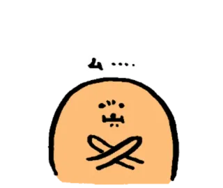 🙅‍♂️ ム.... Cartone animato, Carino, Kawaii, Emoji, Faccia, Giapponese telegram sticker