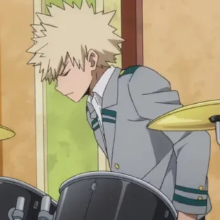 🍺 Katsuki Bakugo My Hero Academia Bakugo, My Hero Academia, Anime, Manga, Karakter, Drummer telegram sticker