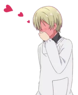 🙈 Anime, Corando, Corações, Fofo, Amor, Tímido telegram sticker