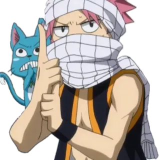 👀 Natsu Dragneel Fairy Tail Anime, Fairy Tail, Natsu Dragneel, Happy telegram sticker