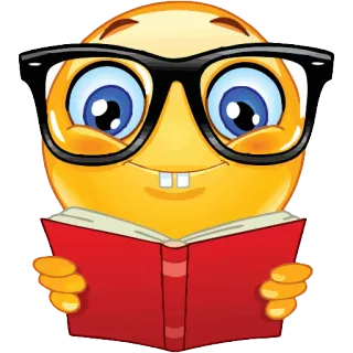 📖 Emoji, Lesen, Buch, Brille, Nerd, Schlau, Lernen telegram sticker
