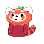 RRRed Panda whatsapp stickers
