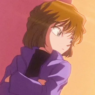 😒 anime, dziewczyna, kreskówka, portret telegram sticker