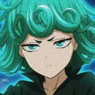🥊 Tatsumaki One-Punch Man Anime, Tatsumaki, One-Punch Man, Esper, Postać telegram sticker